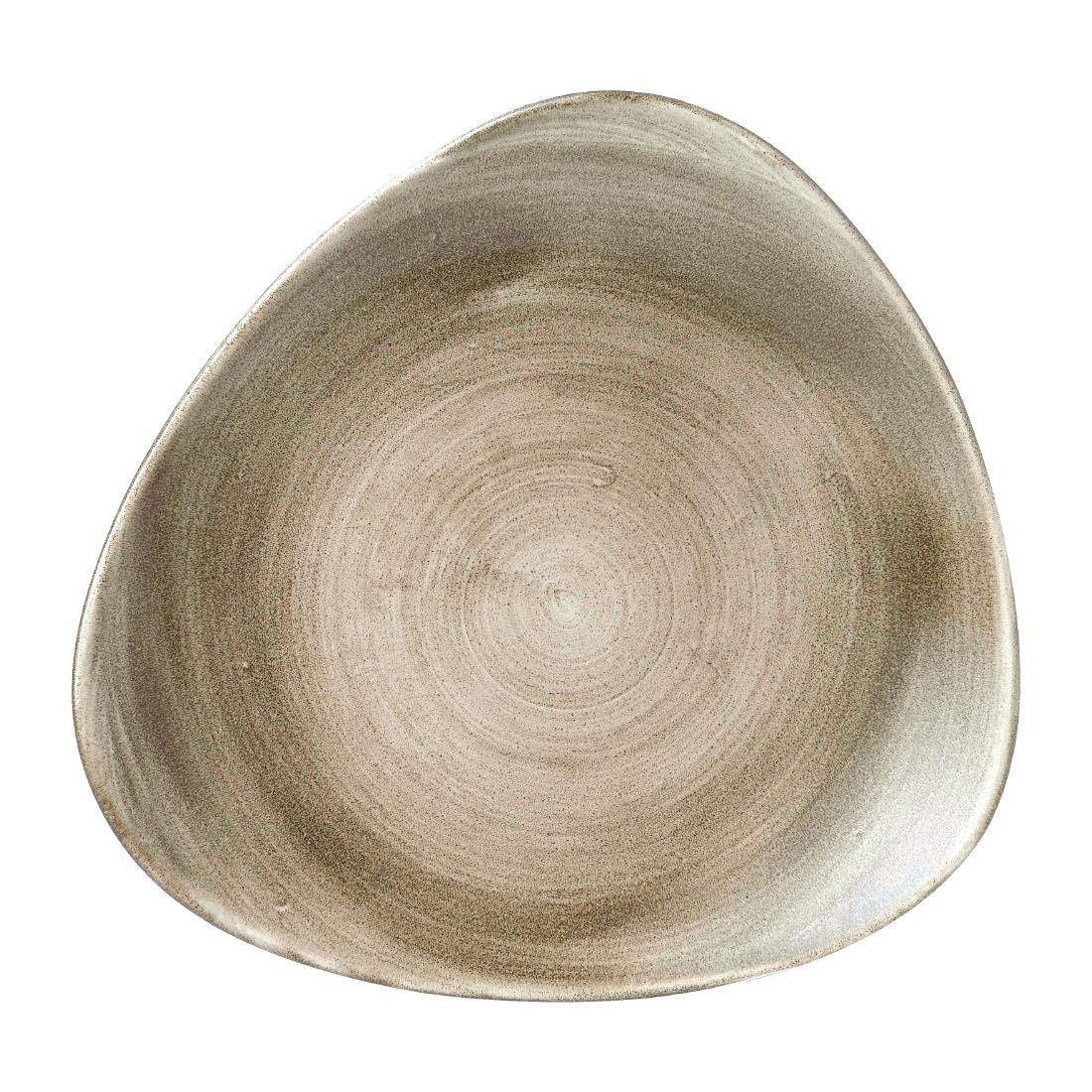 Churchill Stonecast Patina Lotus Plates Antique Taupe 254mm (Pack of 12) - FD863  - 1