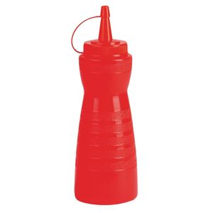 Vogue Red Lidded Sauce Bottle - GF251  - 1