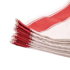 Olympia Gastro Napkins with Red Border (Pack of 10) - B477  - 3