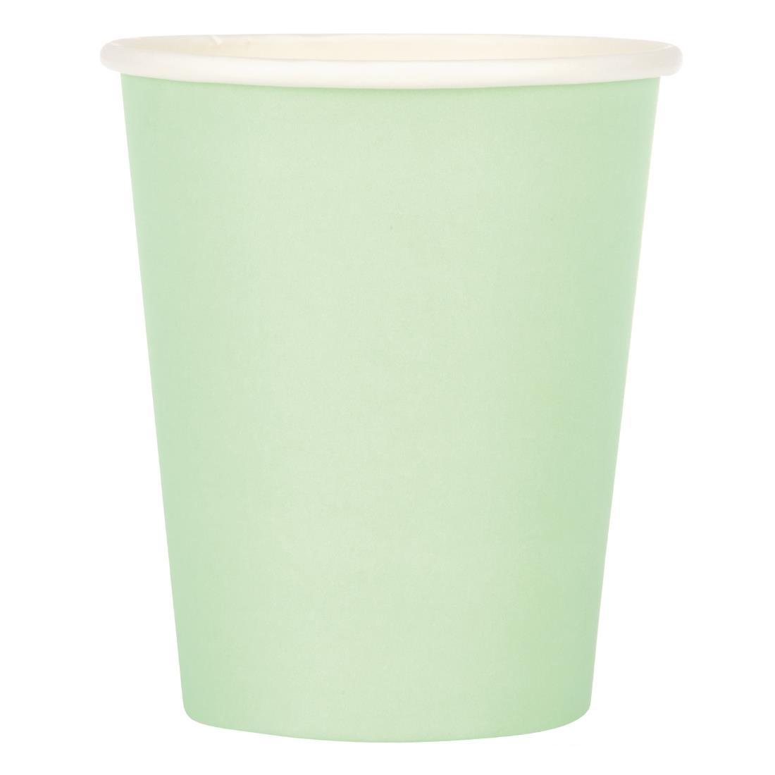 Fiesta Recyclable Coffee Cups Single Wall Turquoise 225ml / 8oz (Pack of 50) - GP400  - 3