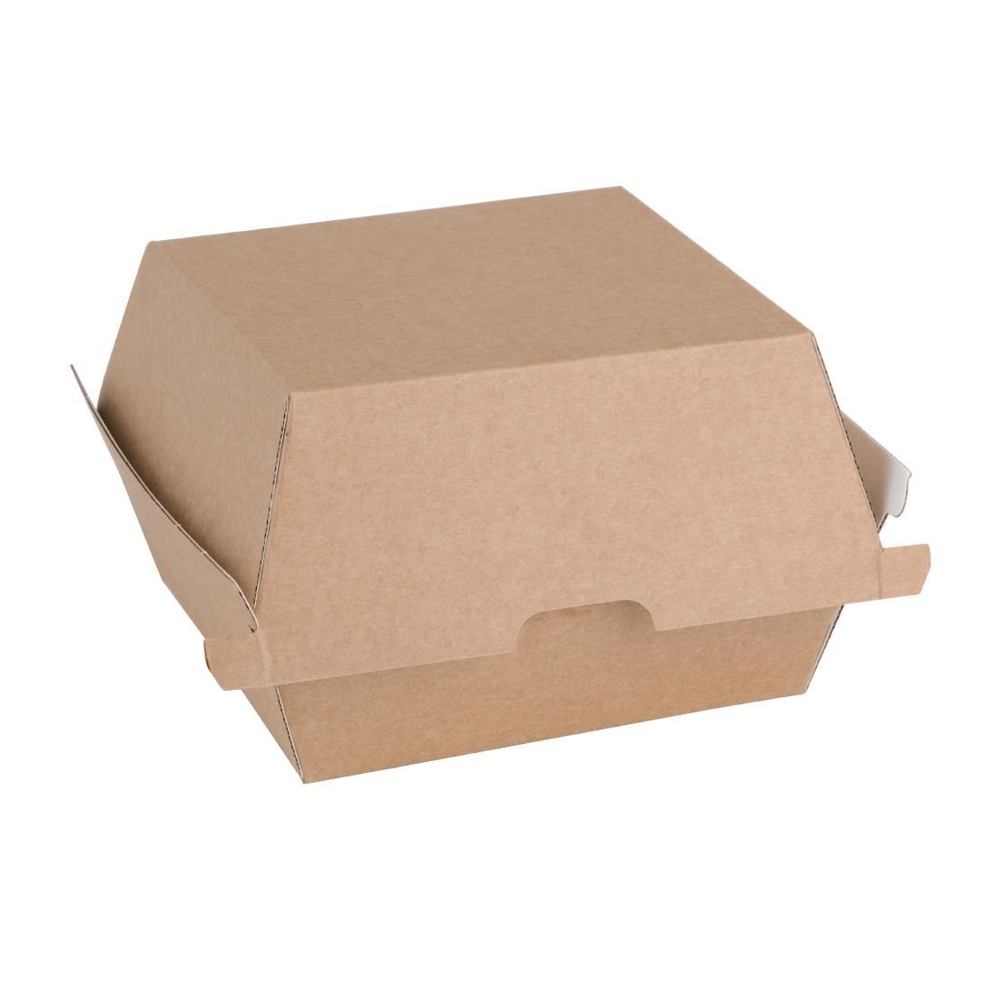 Fiesta Compostable Kraft Burger Boxes Small 105mm (Pack of 200) - FB664  - 1