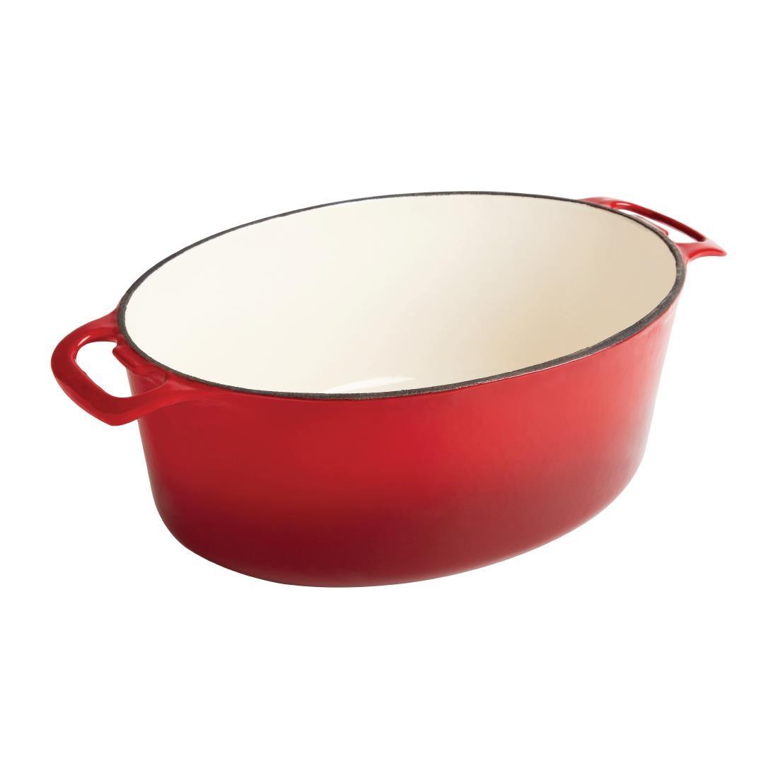 Vogue Red Oval Casserole Dish 5Ltr - GH313  - 2