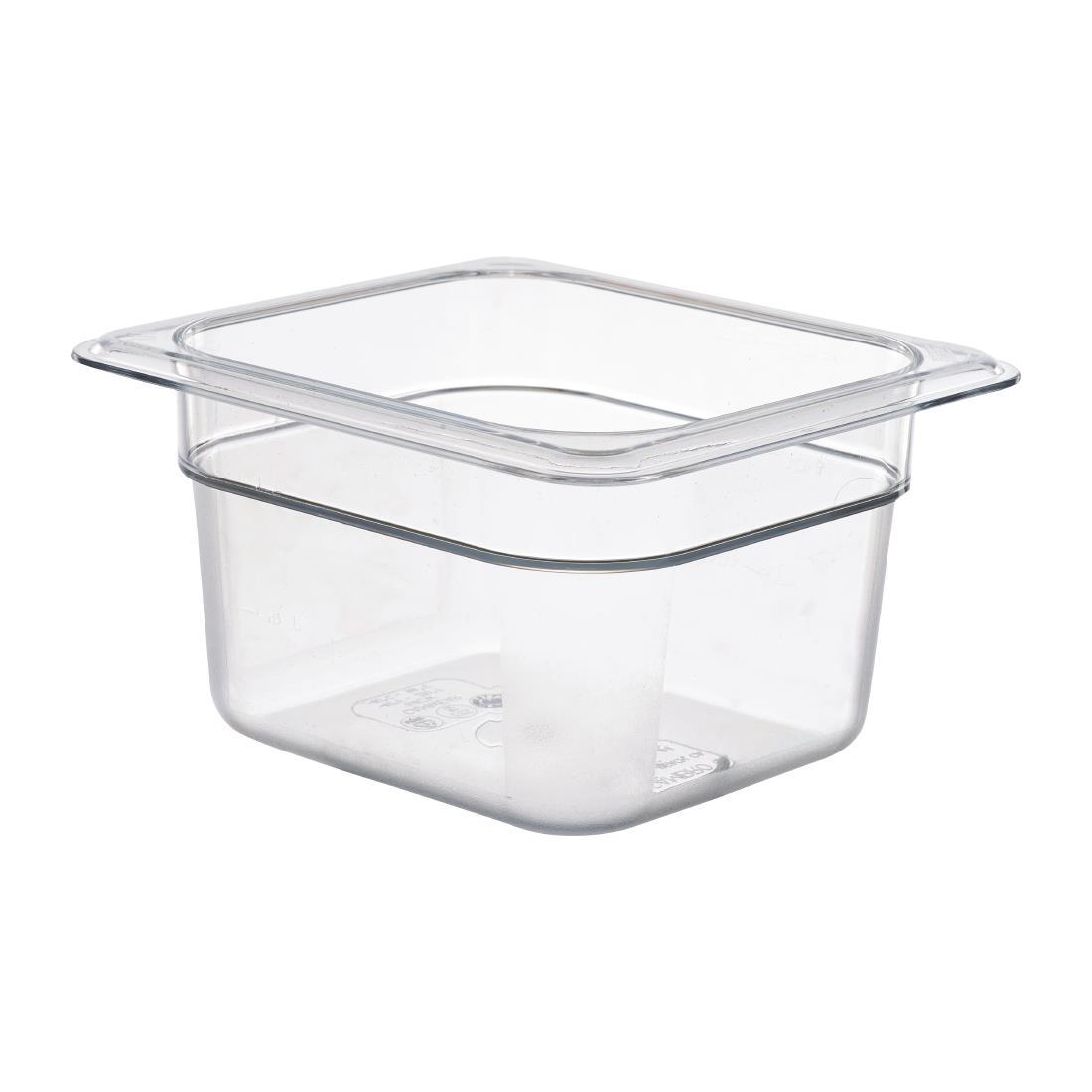 Cambro Polycarbonate 1/6 Gastronorm Pan 100mm - DM752  - 1