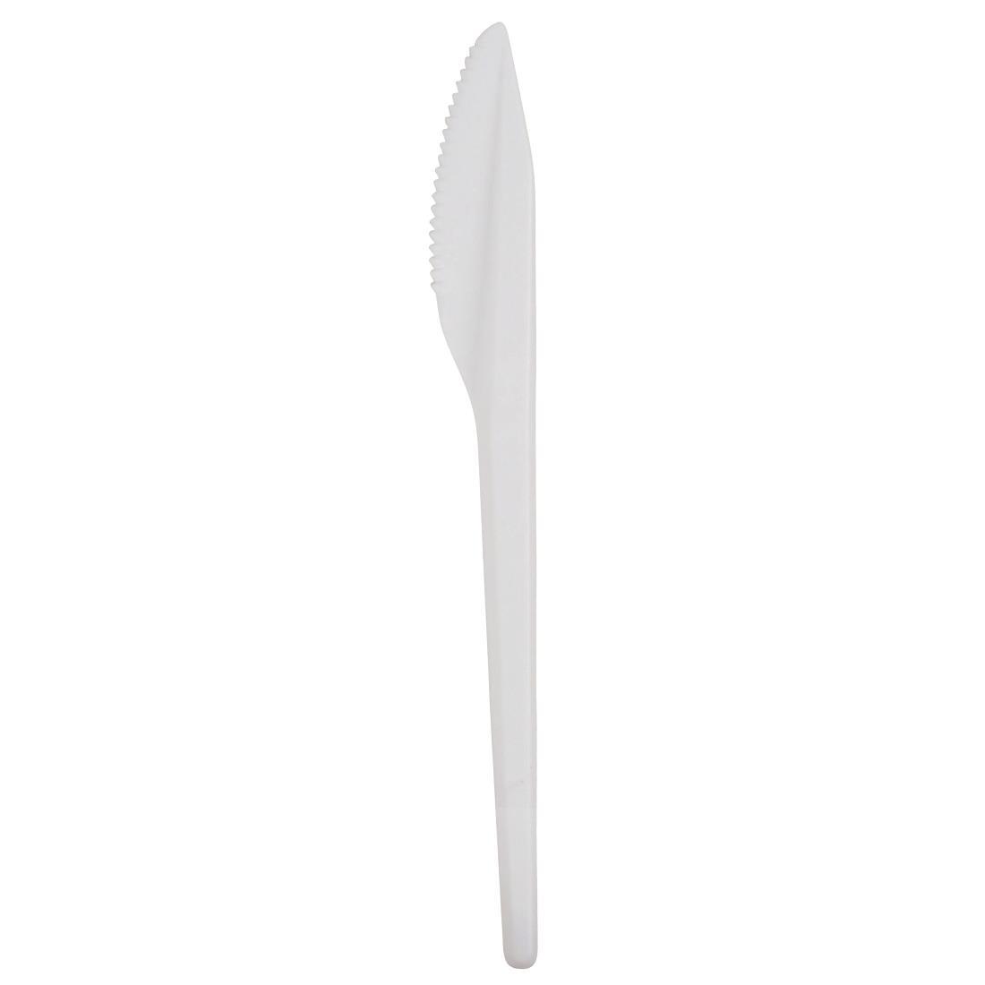 Fiesta Recyclable Plastic Knives White (Pack of 100) - U642  - 2