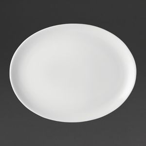 Utopia Pure White Oval Plates 300mm (Pack of 18) - DY321  - 1