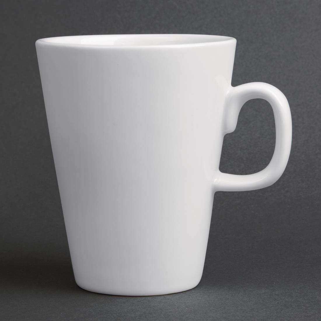 Olympia Whiteware Latte Mugs 310ml 11oz (Pack of 12) - C359  - 3