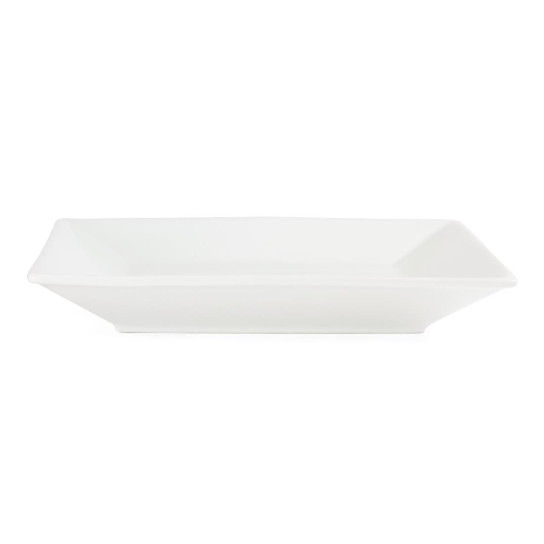 Olympia Whiteware Square Plates Wide Rim 250mm (Pack of 6) - C360  - 4
