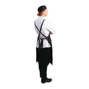 Southside X-Cross Back Bib Apron Black - B987  - 3