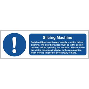 Slicing Machine Safety Sign - W297  - 1