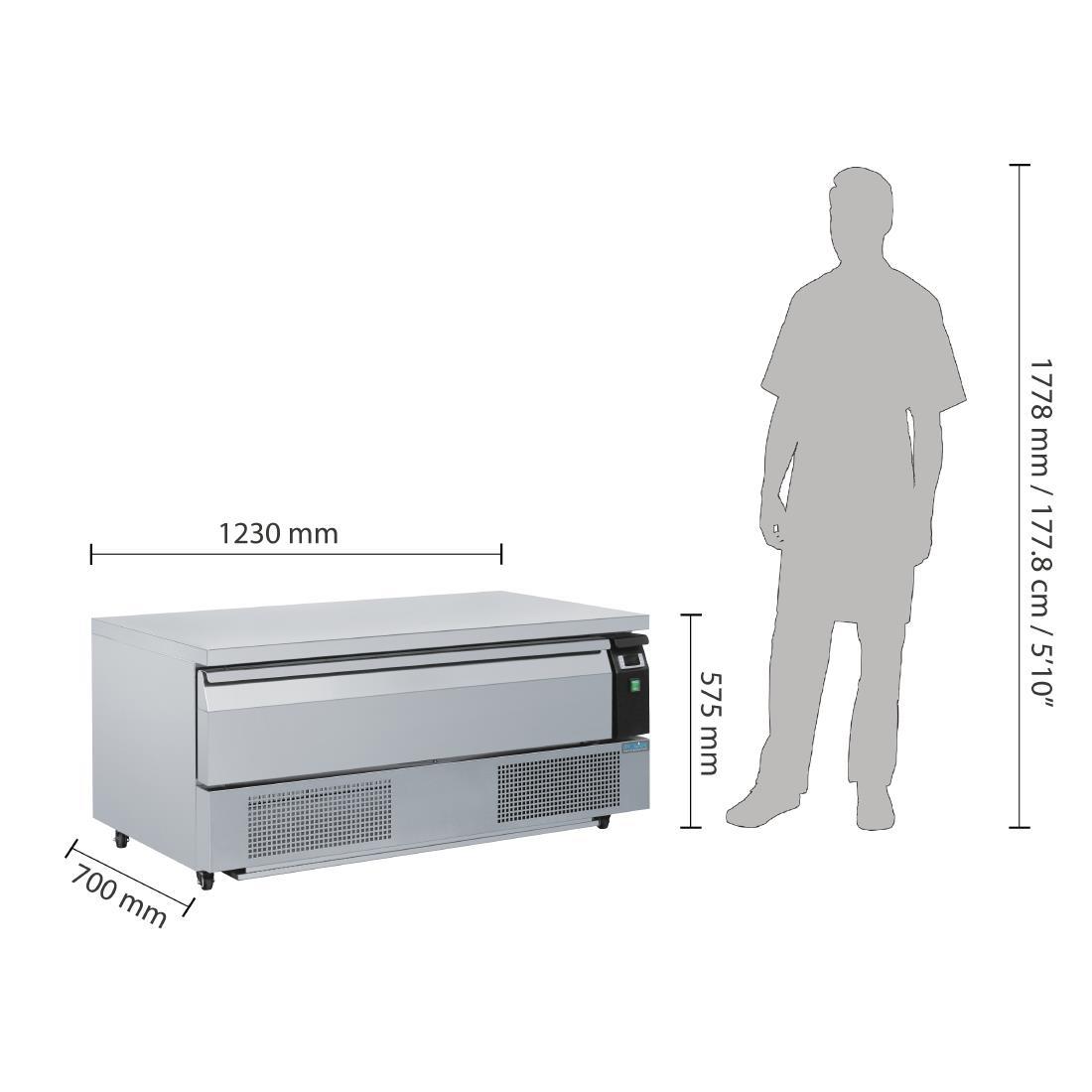 Polar U-Series Single Drawer Counter Fridge Freezer 3xGN - DA995  - 2