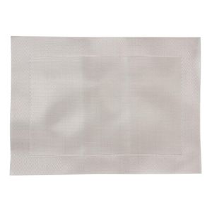 Woven PVC Silver Table Mat (Pack of 4) - GG043  - 1