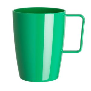 Olympia Kristallon Polycarbonate Handled Beakers Green 284ml (Pack of 12) - CE287  - 1