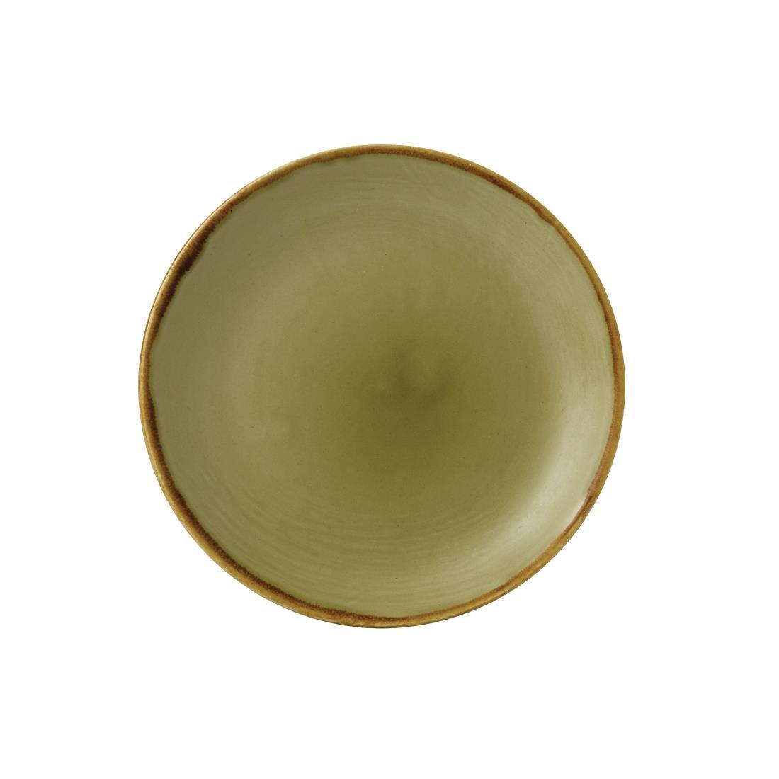 Dudson Harvest Evolve Coupe Plates Green 165mm (Pack of 12) - FC043  - 1