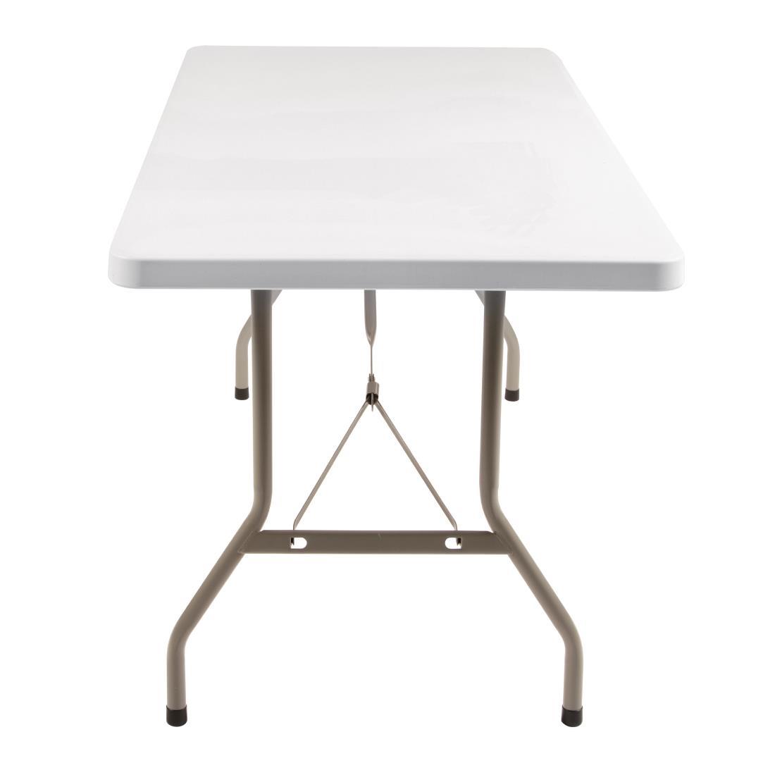 Bolero PE Rectangular Folding Table White 5ft (Single) - U544  - 3