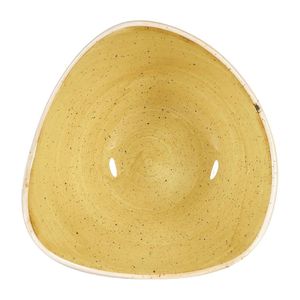 Churchill Stonecast Triangular Bowls Mustard Seed Yellow 153mm - DW375  - 1