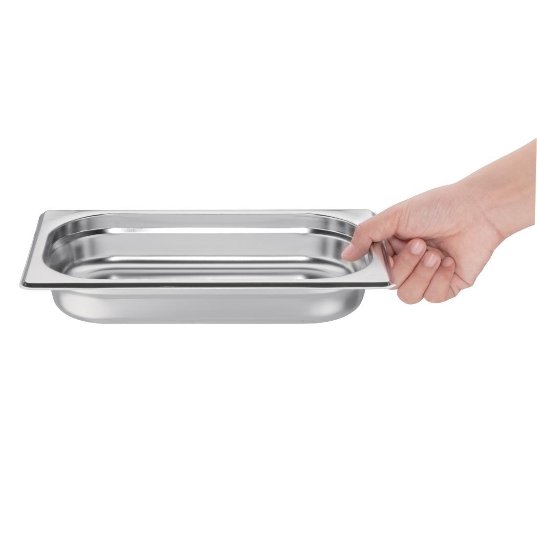 Vogue Stainless Steel 1/4 Gastronorm Pan 40mm - GM313  - 5