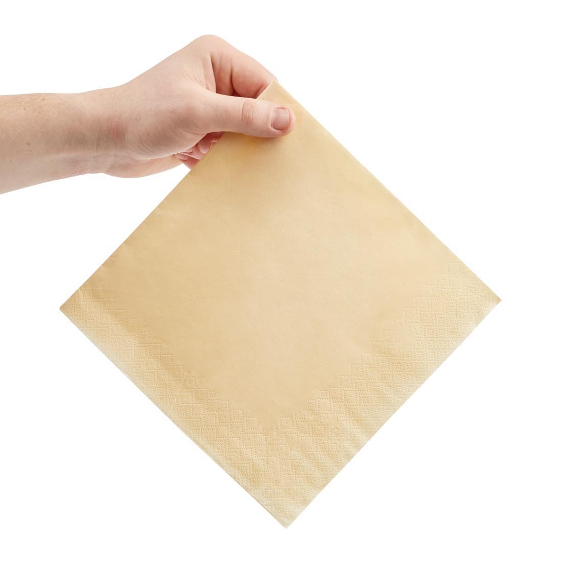 Fiesta Recyclable Dinner Napkin Cream 40x40cm 3ply 1/4 Fold (Pack of 1000) - FE252  - 3