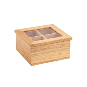 Olympia Mini Hevea Wood Tea Box - GL089  - 1