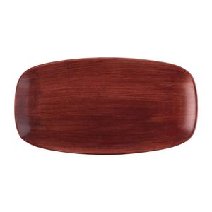 Churchill Stonecast Patina Chefs Oblong Plate Red Rust 348x189mm (Pack of 6) - FS889  - 1