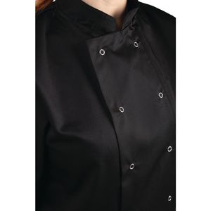 Whites Vegas Unisex Chefs Jacket Short Sleeve Black XL - A439-XL  - 3