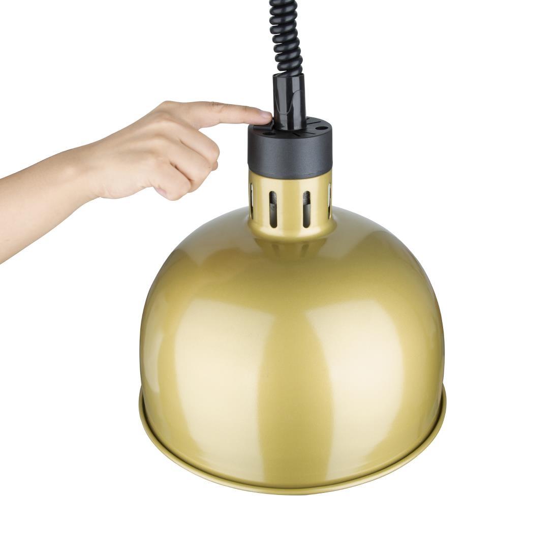 Buffalo Retractable Dome Heat Shade Pale Gold Finish - DY462  - 5