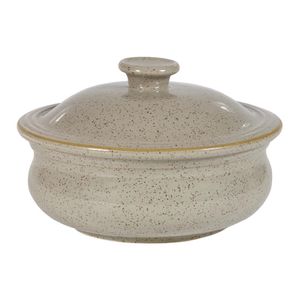 Churchill Stonecast Lidded Stew Pots Peppercorn Grey 430ml (Pack of 6) - DW606  - 1