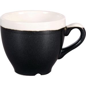 Churchill Monochrome Espresso Cup Onyx Black 89ml (Pack of 12) - DR686  - 1