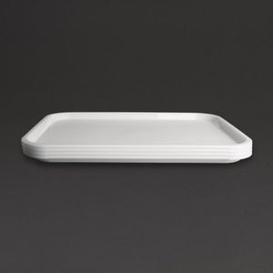Olympia Kristallon Polypropylene Fast Food Tray White Medium 415mm - GF996  - 4