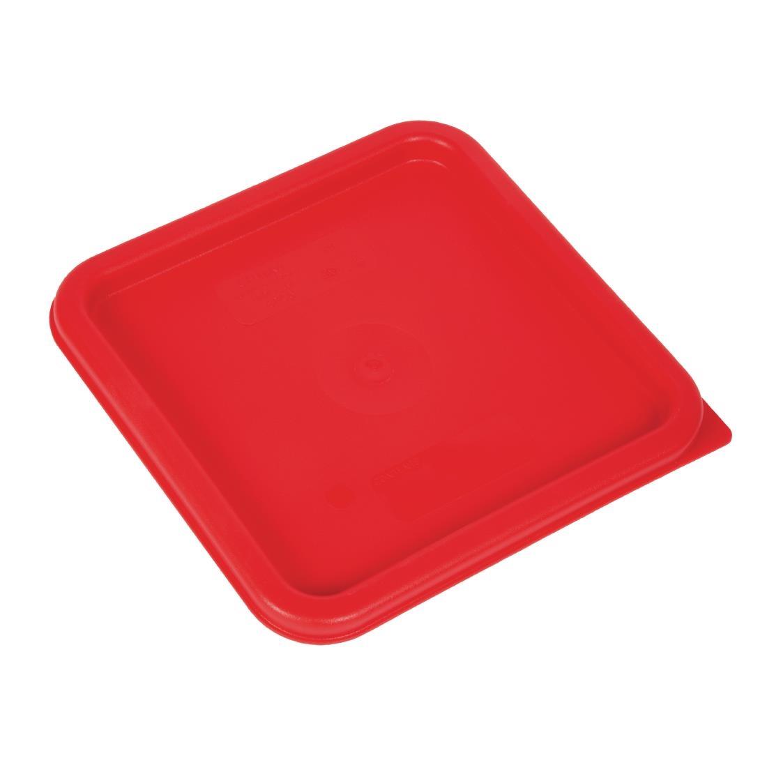 Cambro Camsquare Food Storage Container Lid Red - DB015  - 4