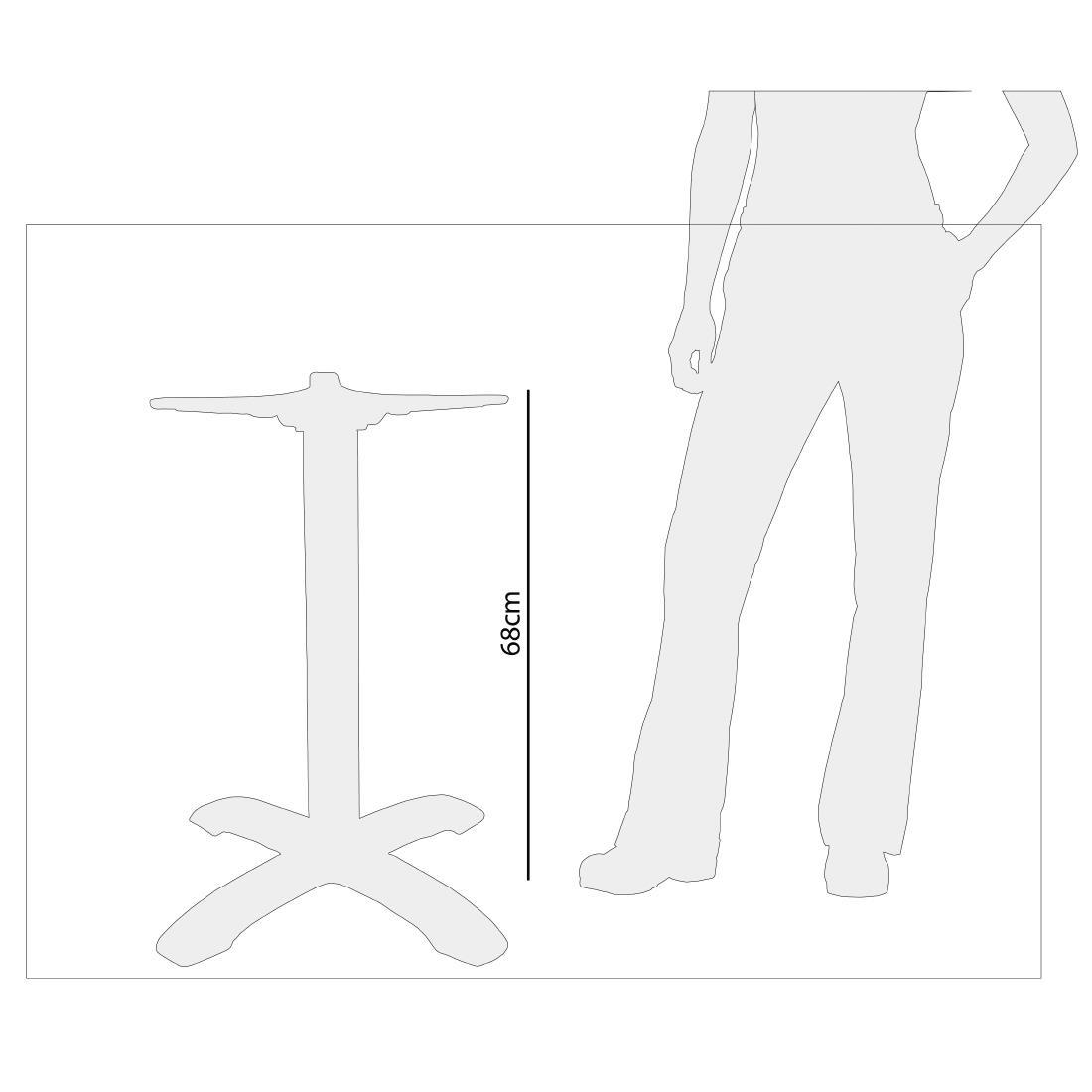 Bolero Brushed Aluminium Four Leg Table Base - GG660  - 5