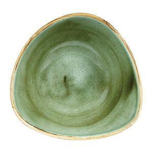 Churchill Stonecast Triangular Bowls Samphire Green 185mm (Pack of 12) - DY044  - 1