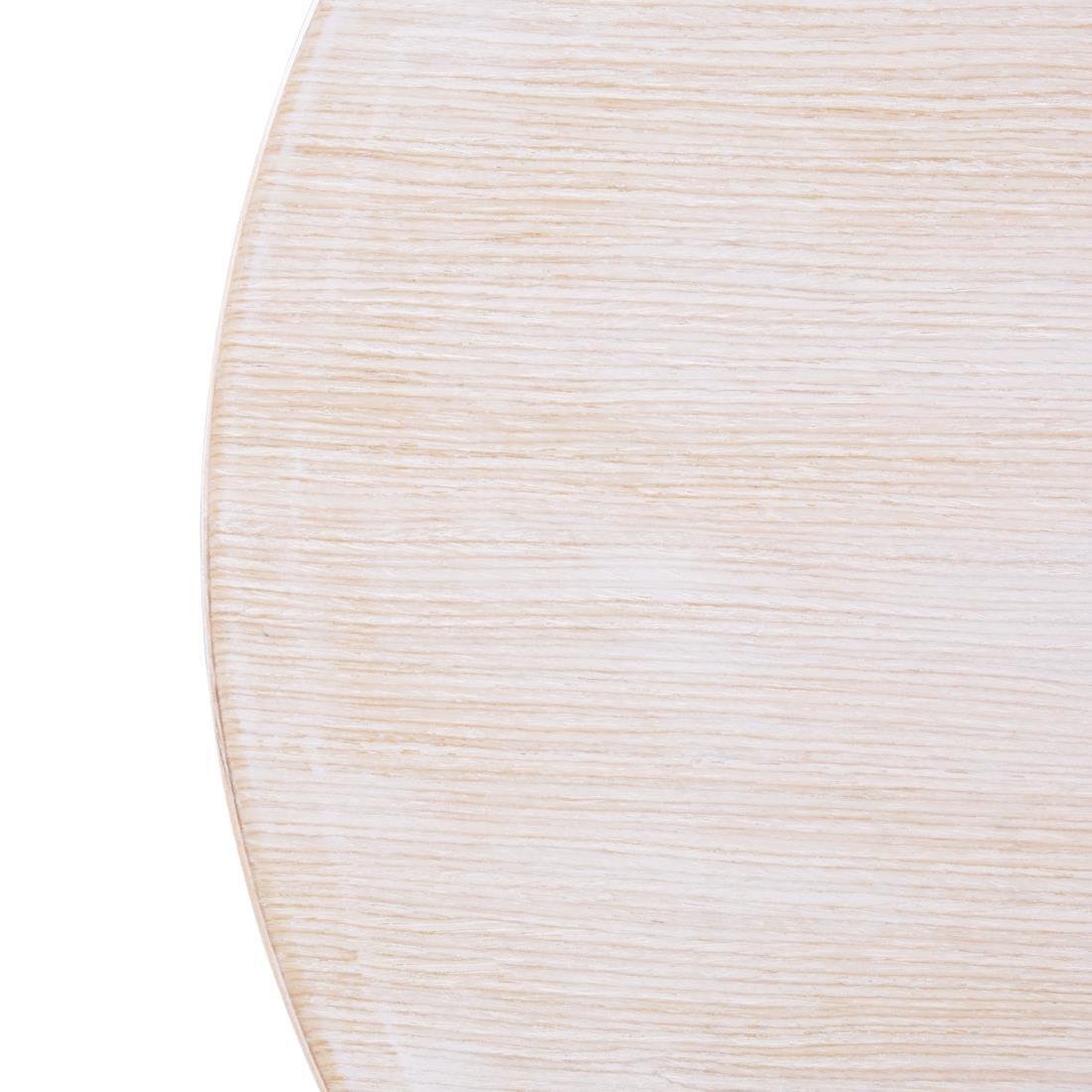 Bolero Pre-drilled Round Table Top Vintage White 600mm - DY729  - 3