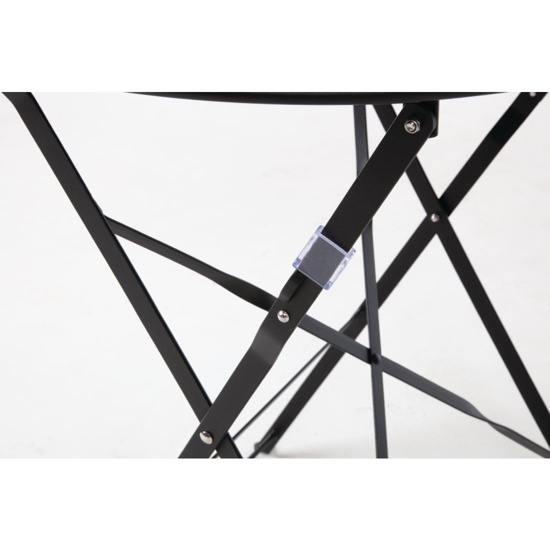 Bolero Black Pavement Style Steel Table 595mm - GH558  - 6