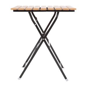 Bolero Square Faux Wood Bistro Folding Table 600mm (Single) - GJ765  - 1