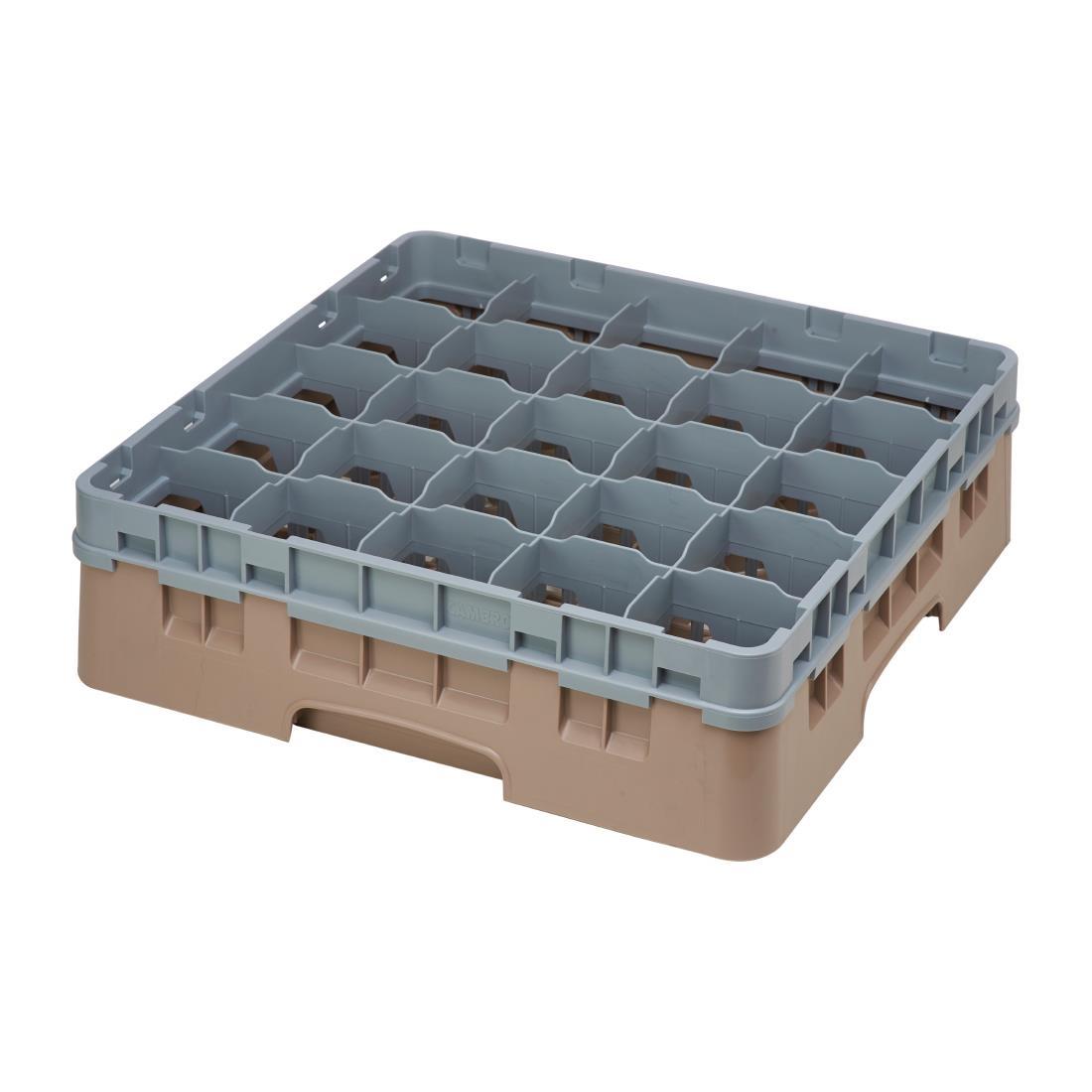 Cambro Camrack Beige 25 Compartments Max Glass Height 114mm - FD070  - 1