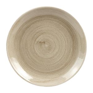 Churchill Stonecast Patina Antique Coupe Plates  Taupe 217mm (Pack of 12) - HC788  - 1