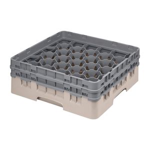 Cambro Camrack Beige 30 Compartments Max Glass Height 133mm - FD074  - 1