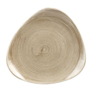 Churchill Stonecast Patina Antique Triangle Plates  Taupe 190mm (Pack of 12) - HC794  - 1