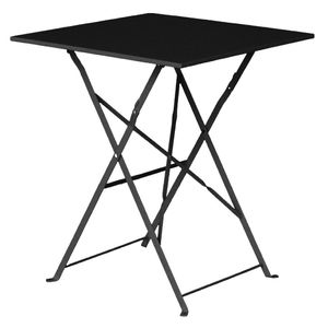 Bolero Black Square Pavement Style Steel Table - GK989  - 1