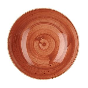Churchill Stonecast Round Coupe Bowl Spiced Orange 220mm (Pack of 12) - DK540  - 1