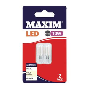 Maxim LED G4 Cool White Light Bulb 1.5/10w (Pack of 2) - FW516  - 1