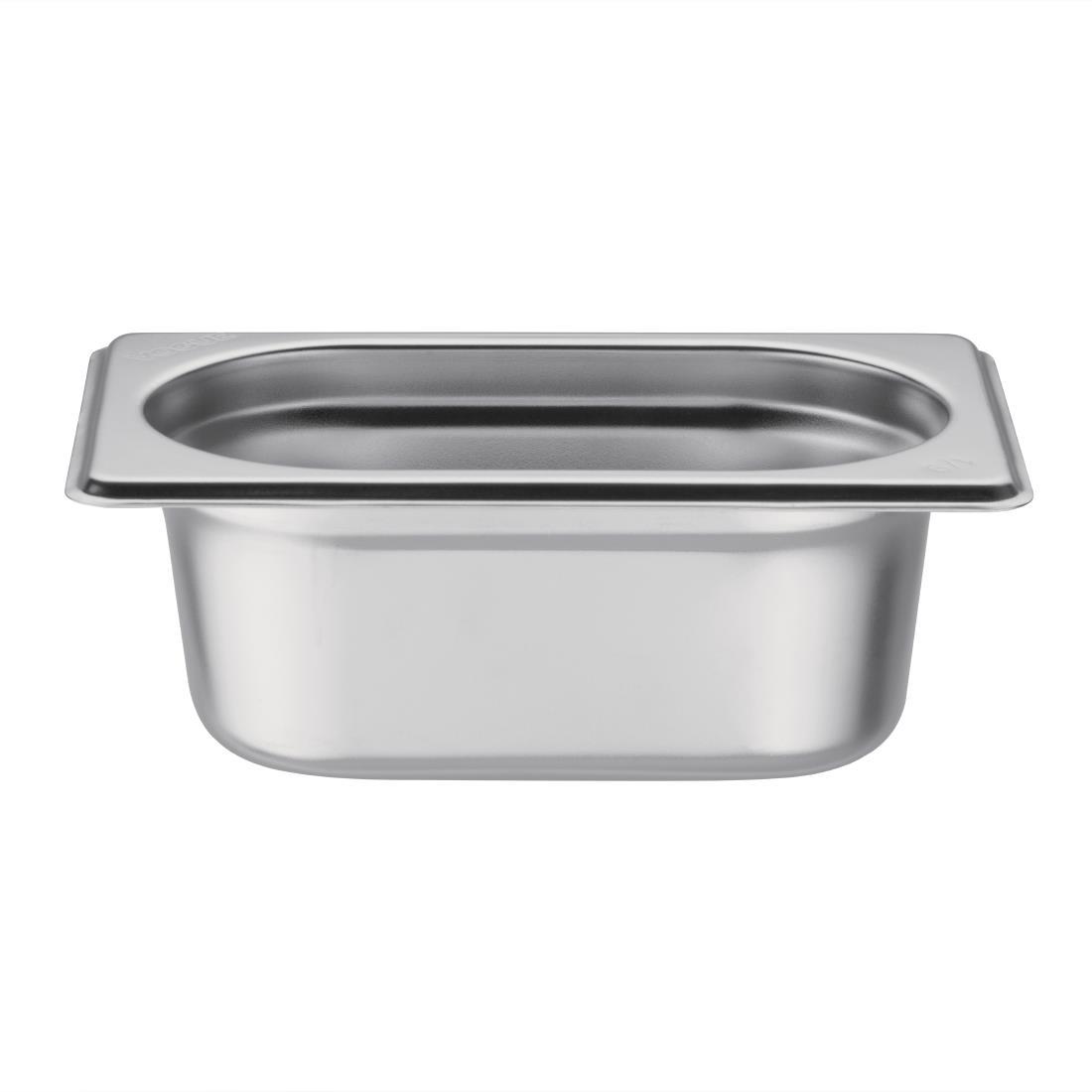 Vogue Stainless Steel 1/9 Gastronorm Pan 65mm - K824  - 2