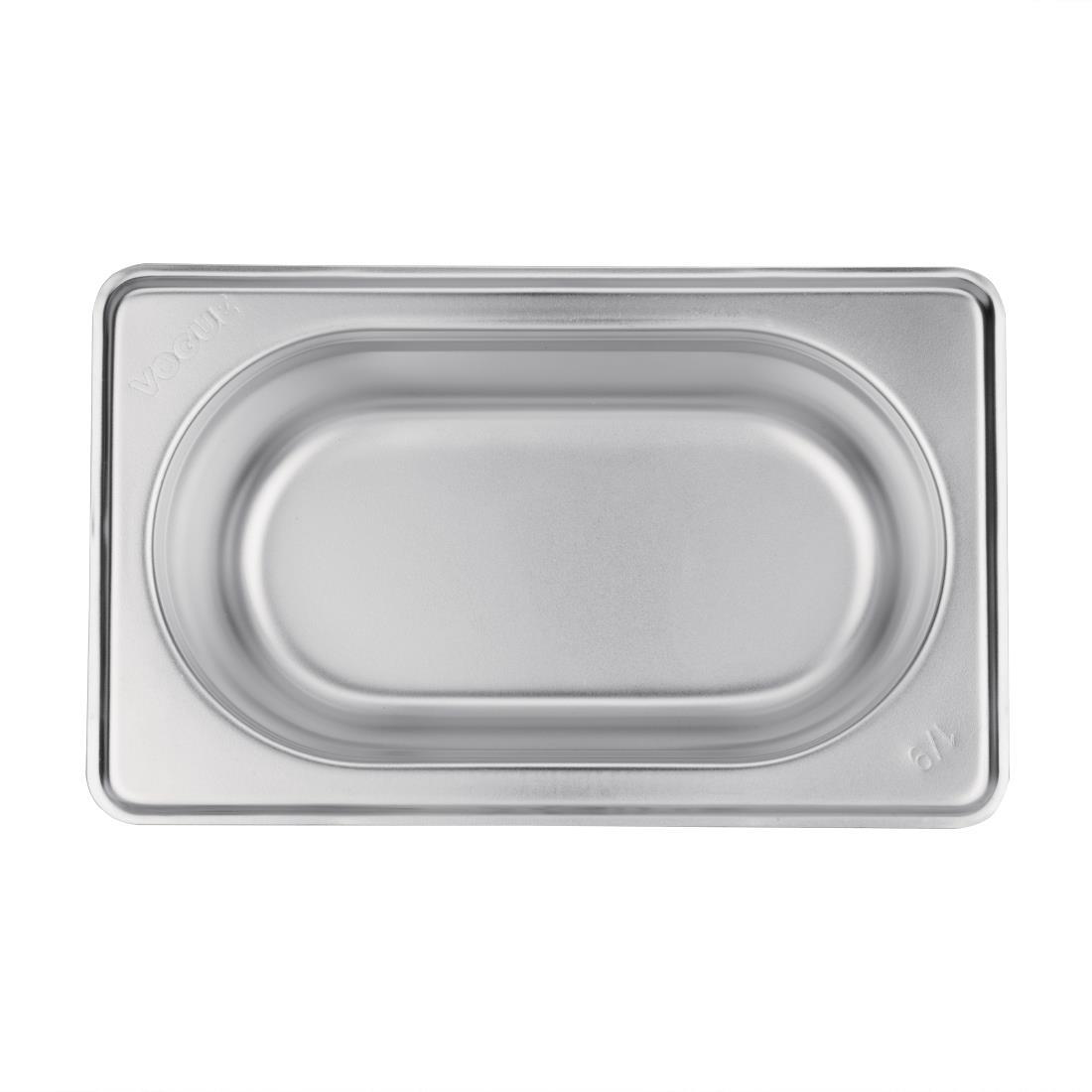 Vogue Stainless Steel 1/9 Gastronorm Pan 65mm - K824  - 4