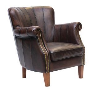Lancaster Leather Chair Brown - FT442  - 1