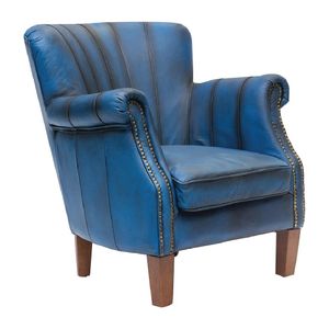 Lancaster Leather Chair Blue - FT444  - 1