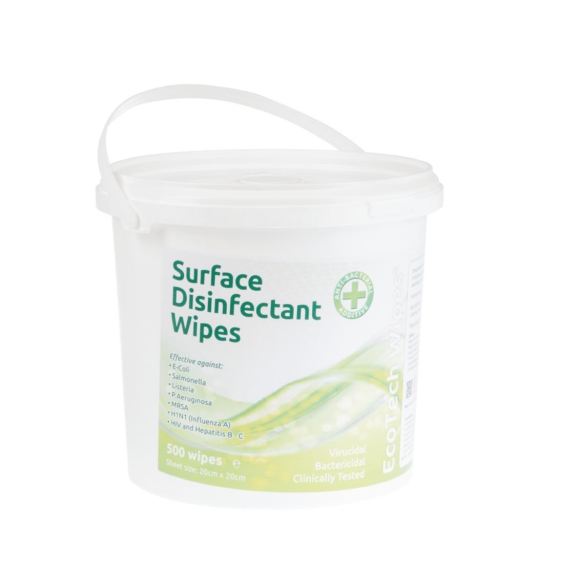 EcoTech Disinfectant Surface Wipes Bucket (500 Pack) - DE325  - 2
