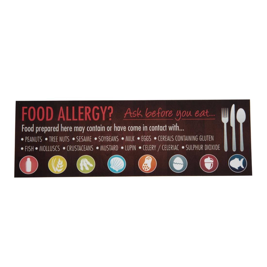 Food Allergen Window and Wall Stickers (Pack of 8) - GM818  - 7
