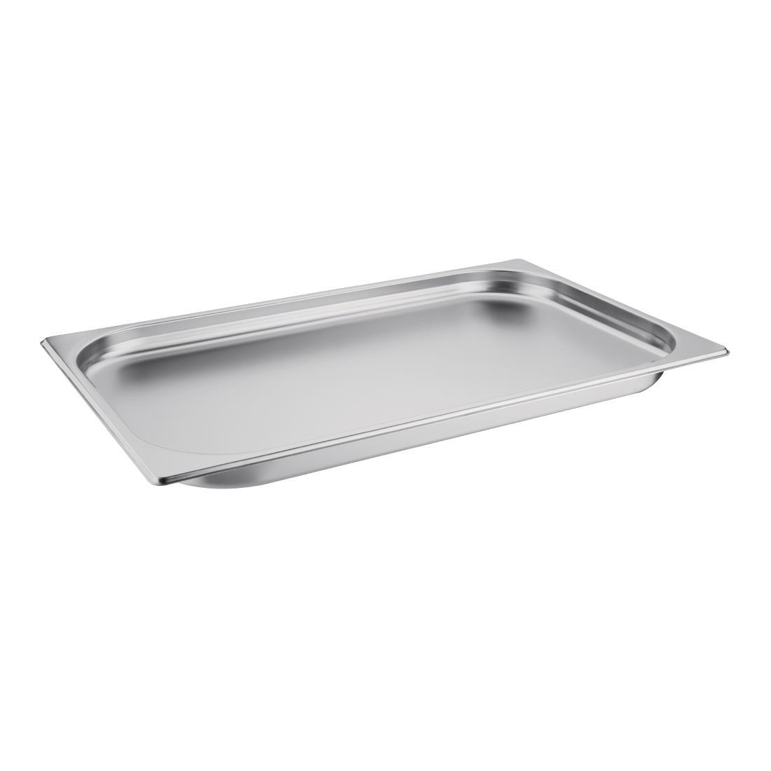 Vogue Stainless Steel 1/1 Gastronorm Pan 20mm - K998  - 1