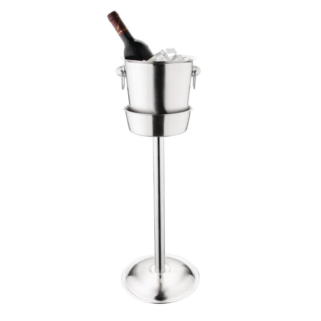 Olympia Brushed Stainless Steel Wine And Champagne Bucket Stand - K407  - 5
