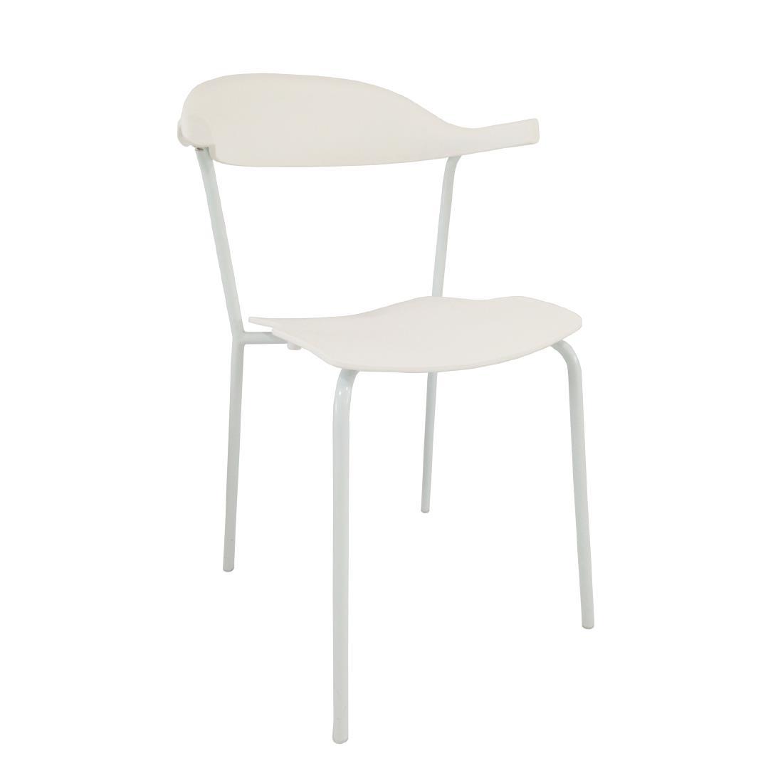 Bolero PP Wishbone Chair White (Pack of 4) - GR337  - 1